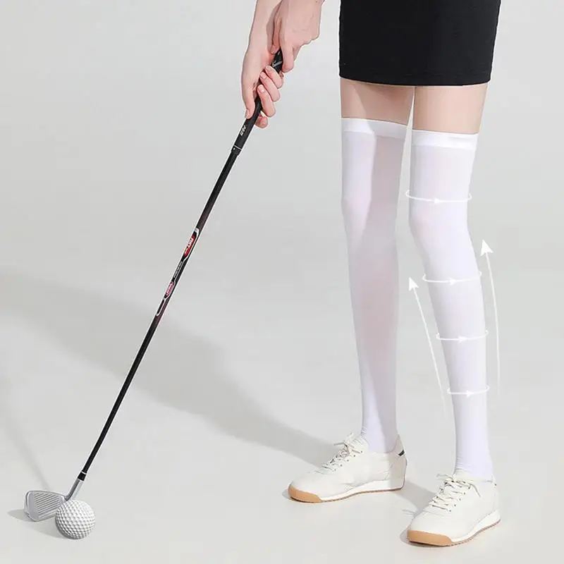 Golf Socks Women Cool Socks Sun Protection Golf UV Proof High Elastic Soft Breathable Socks For Cosplay