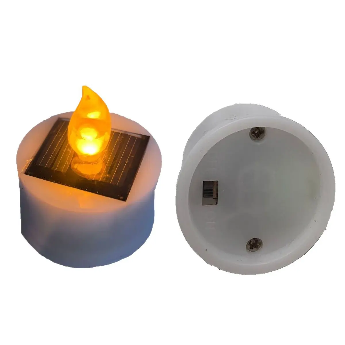 18x sensor solar vela luz de chá portátil recarregável atmosfera lâmpada para festa acampamento diy lâmpada janela sem chama