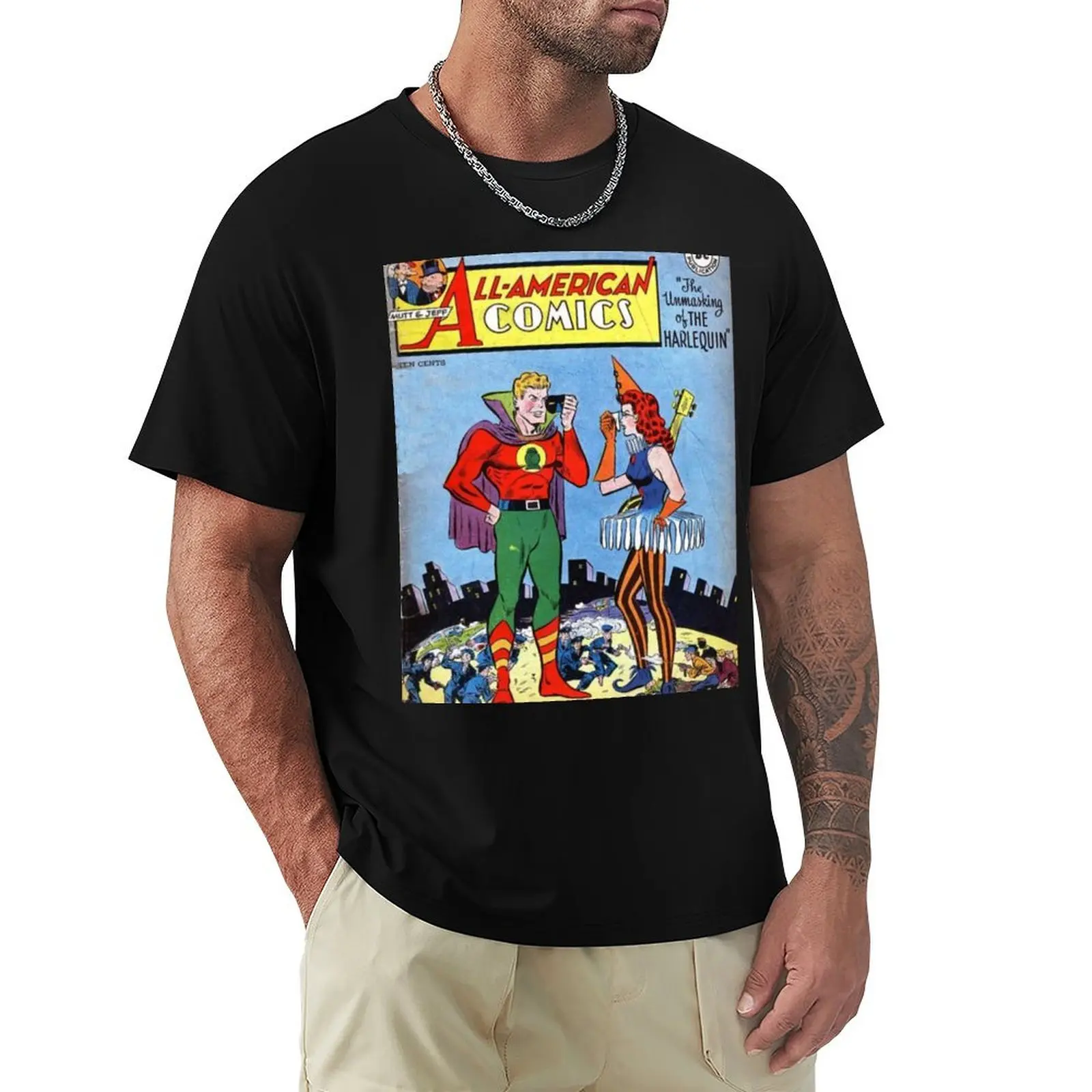 

Vintage All-American Comics T-Shirt for a boy summer tops shirts graphic sublime compression shirt men