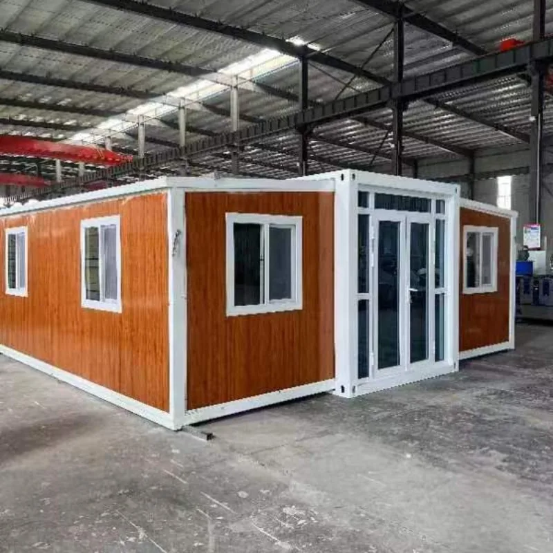 Hot Selling Modern Prefab Waterproof 4 Rooms Folding Container Foldable Prefab Room Double Wing Folding Box Activity Room