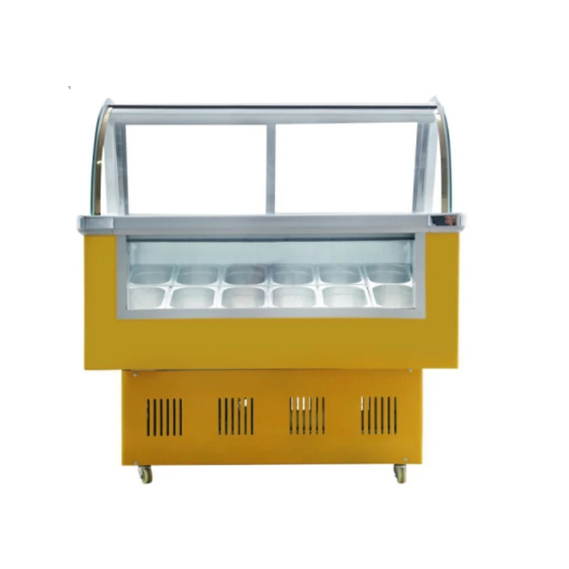 Multifunctional 12/14 pan hard ice cream showcase freezer with good quality for sale
