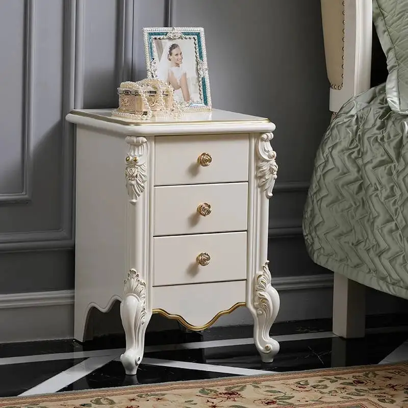 

Nightstands Unique European Space Organiser Cream Wooden Saving Nightstands Storage Drawers Mesilla De Noche Furniture