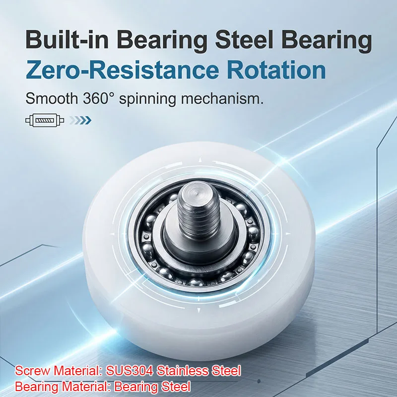 10pcs OD 13mm Externally Threaded POM Coated Bearing Roller With M6 Screw BS68413-4C1L3M4 13x4mm Door Window Guide Pulley Wheel