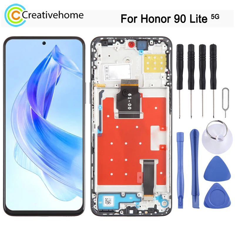

3,5-дюймовый ЖК-экран LTPS с рамкой для Honor 90 Lite 5G, ЖК-дисплей для телефона и дигитайзер, полная сборка, запасная часть