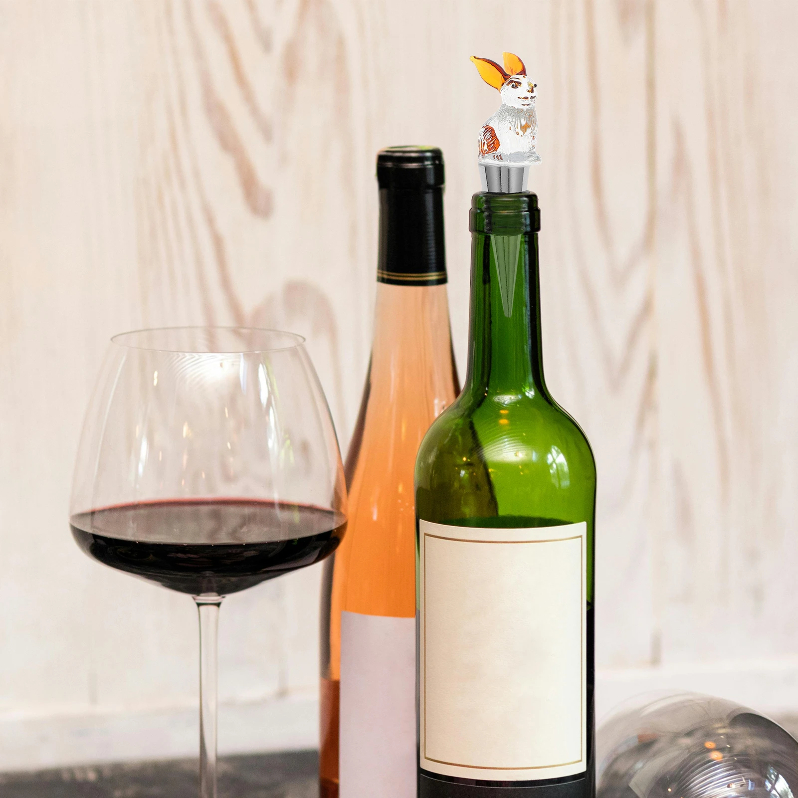 

Bottle Stopper Decorative Seal Stoppers for Bottles Saver Silica Gel Rabbit Bunny Covers