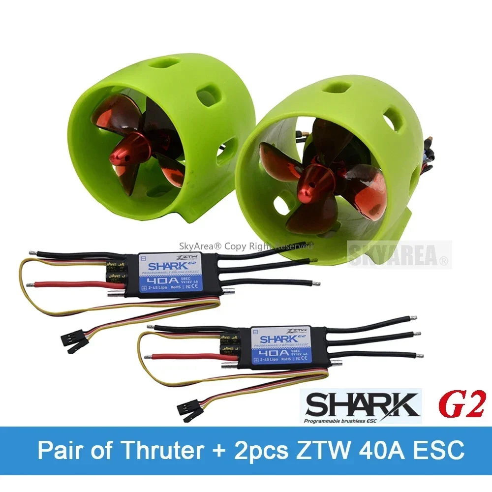 

RC Nesting Boat 12V-24V 30-200W Brushless Motor Underwater Thruster 40A/50A ESC for Pulling Net Fishing Boat DIY Robot