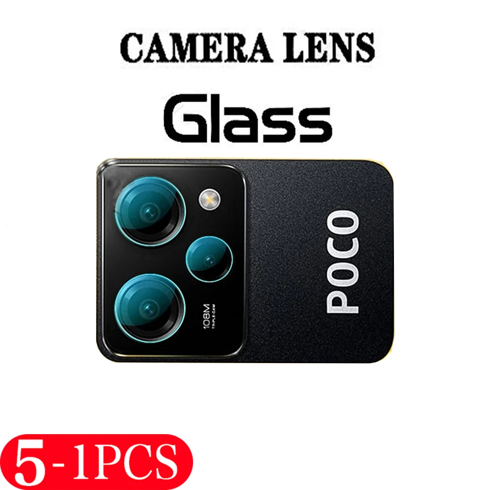 5-1Pcs Camera Lens For xiaomi Poco M4 X4 X5 F5 pro 5G F4 GT F3 C50 C51 C55 M5 M5s X3 NFC screen protector Camera protective Film