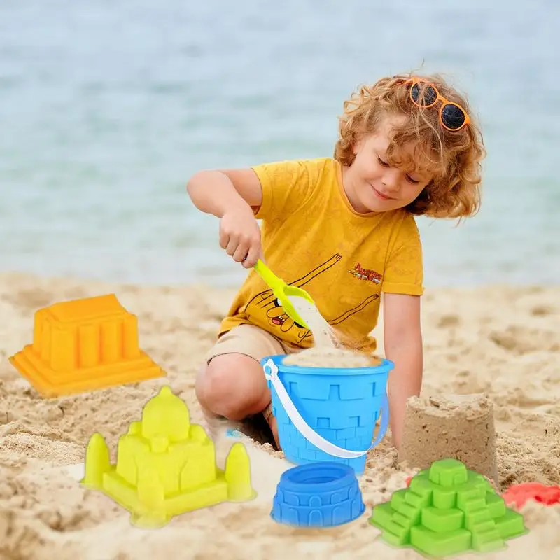 Beach Toys For Children Sand Toys Set For Toddler Sandbox Toys With Bucket Shovel Rake Set Sand Molds Summer Outdoor 9pcs