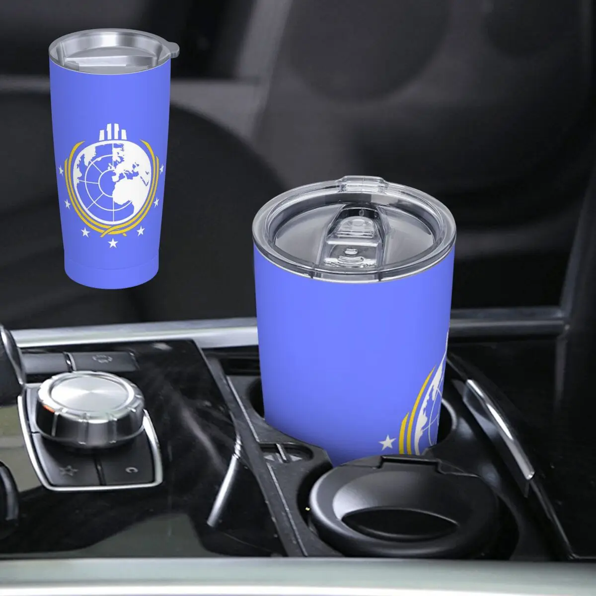 Into Hell Liberty Diving Earth For Super Stainless Steel Tumbler Vacuum Insulated Mugs Thermal Cold Bottle Straws With Lid 20oz