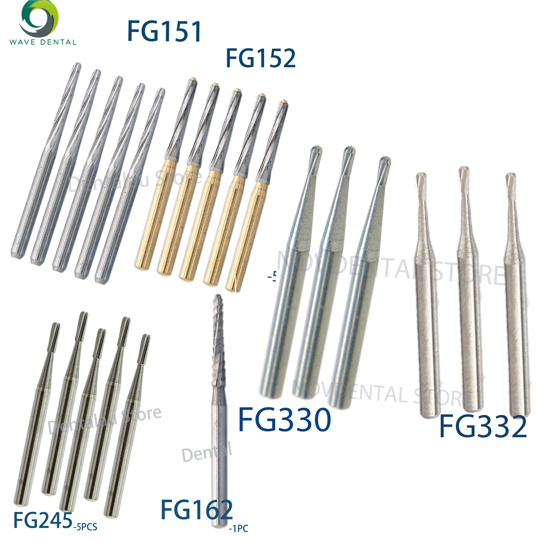 

FG330 332 Wave Dental FG151 152 162 245 Tungsten Carbide Bur Friction Grip FG for High Speed Handpiece PRIMA