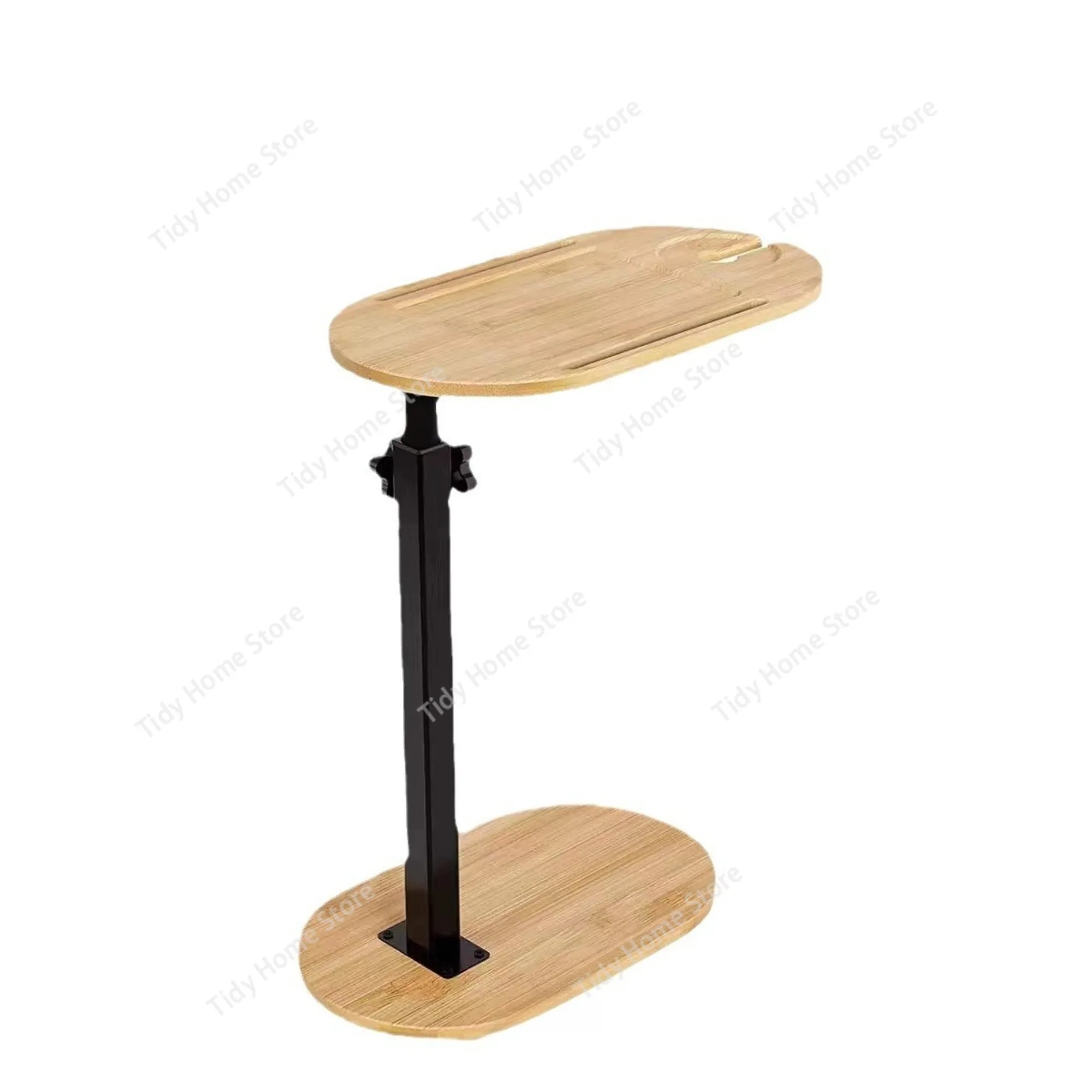 Bamboo Bathtub Storage Rack, Height-Adjustable Portable Table, Phone & Tablet Stand, Bathroom Shelf, Tray
