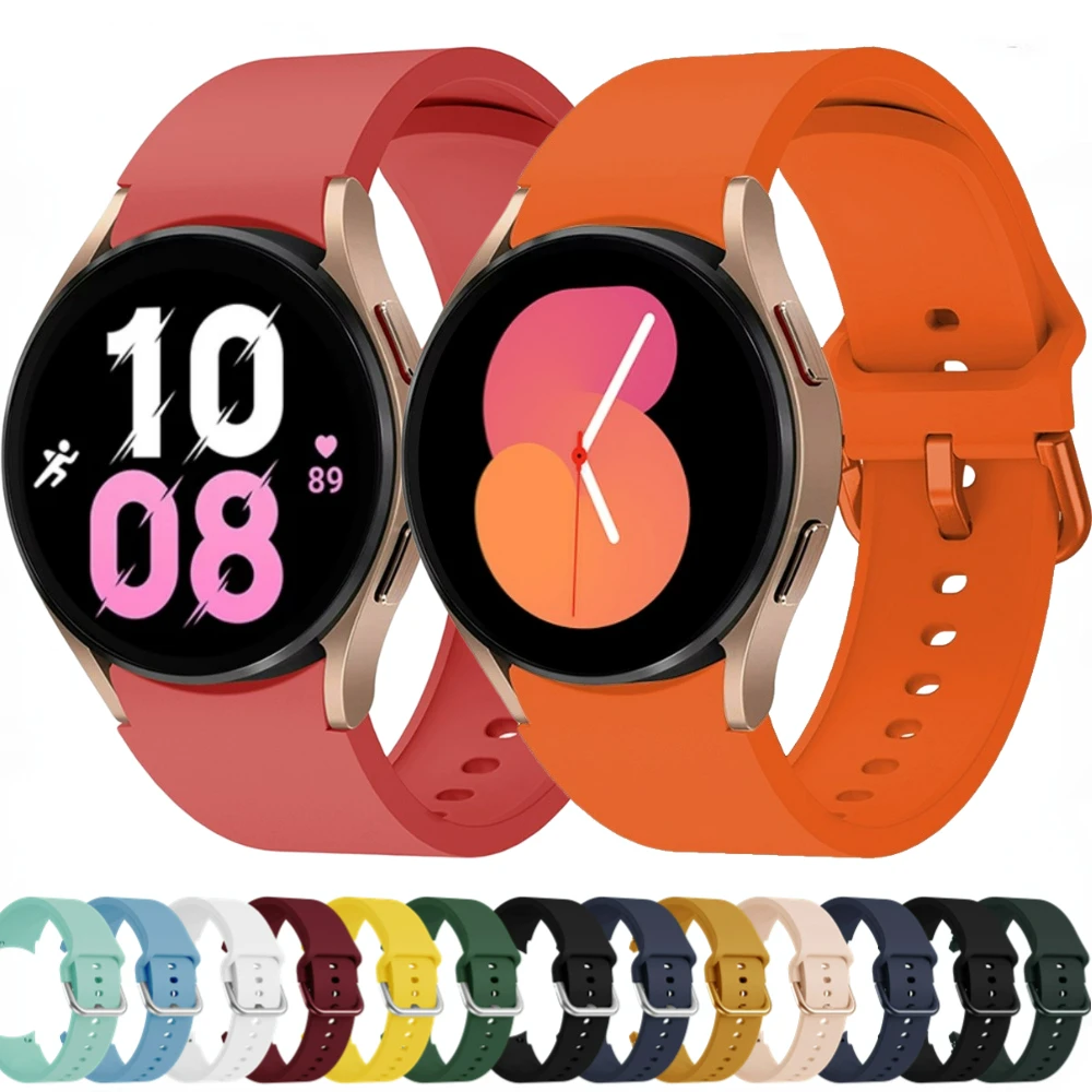 

Silicone Strap For Samsung Galaxy Watch 7/6/5/4 44mm 40mm/Classic 46mm 42 47mm 43mm Wristband for Samsung Watch 5 Pro 45mm Strap