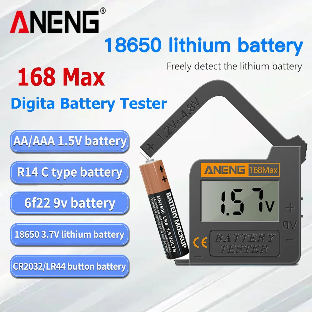 Test Your Batteries Easily with ANENG 168Max Digital Battery Tester – Just .12!