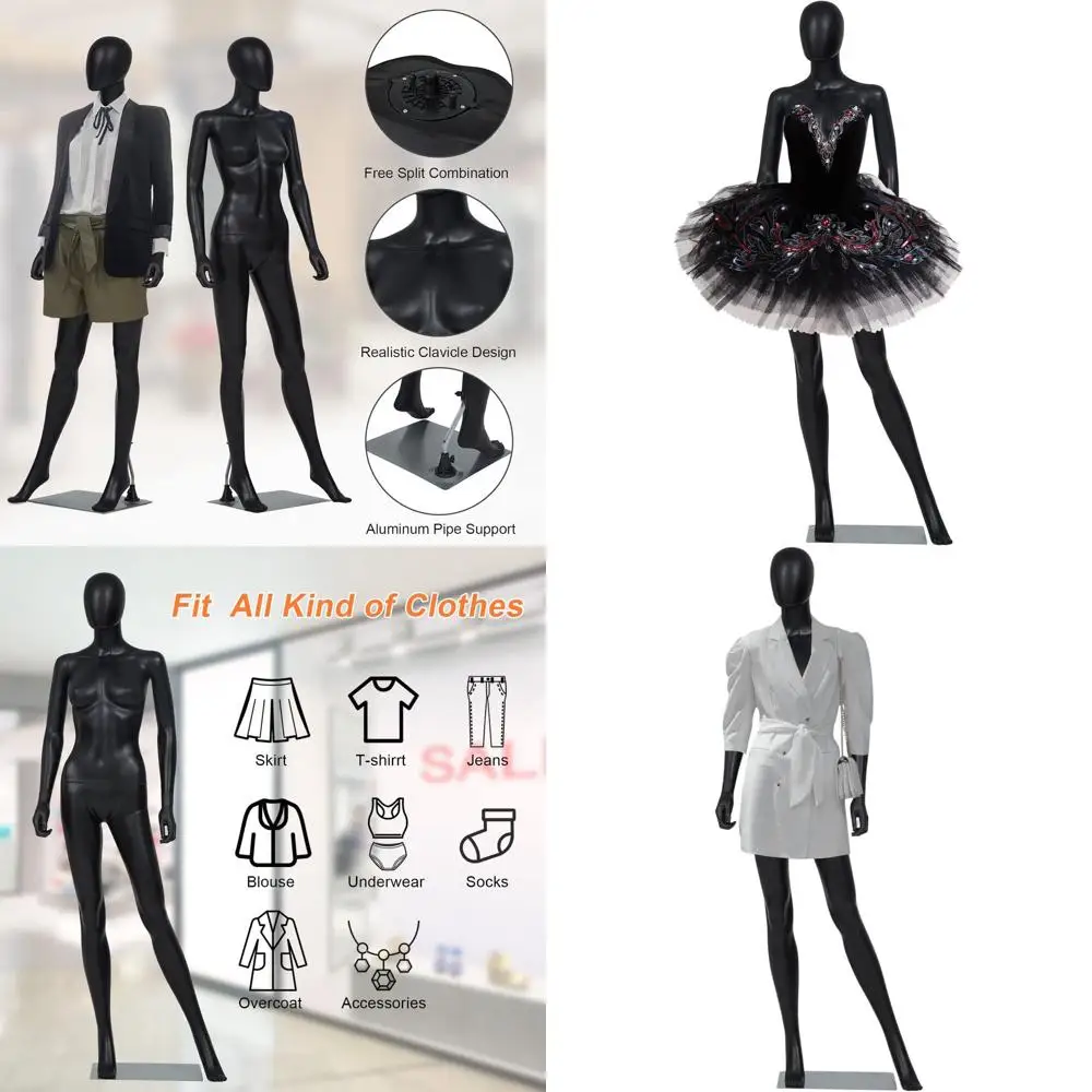 

Realistic Female Mannequin for Clothing Displays, Tailoring, and Dream Store, Black