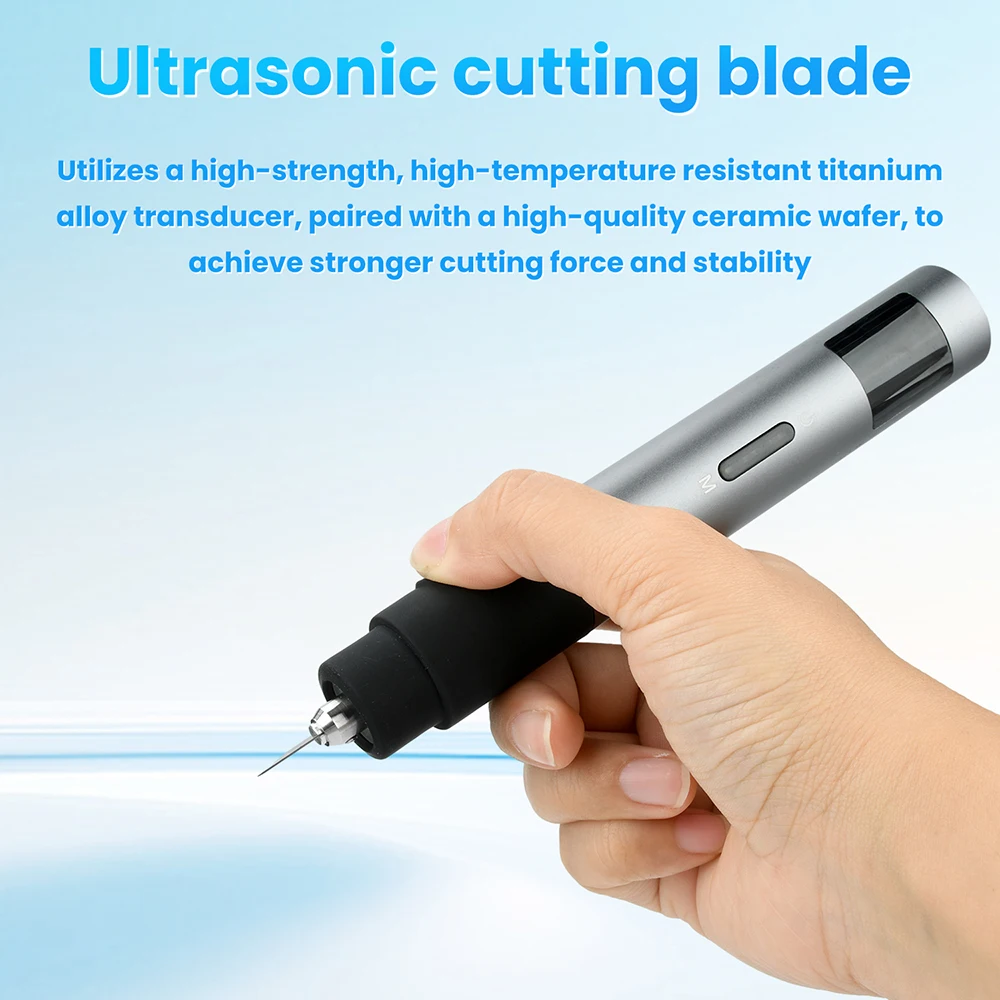 DC 12V FS-F1 Convenient Handheld Ultrasonic Cutting Knife With HD Screen Display Type-C DIY Electric Carving Tools