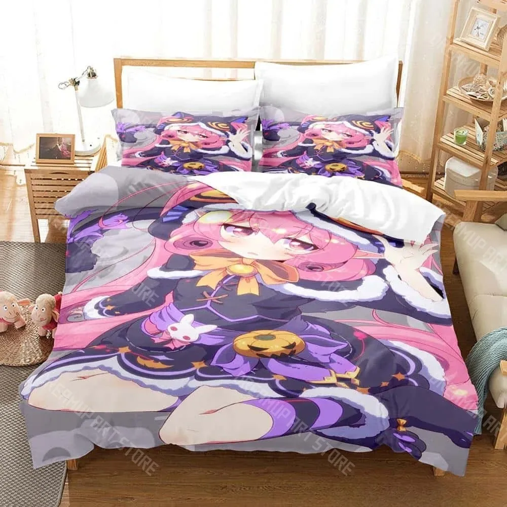 3D Printed Princess Connect! ReDive Neneka Bedding Set for Boys Girls Duvet Cover Twin Queen King Full Single Double Sizes
