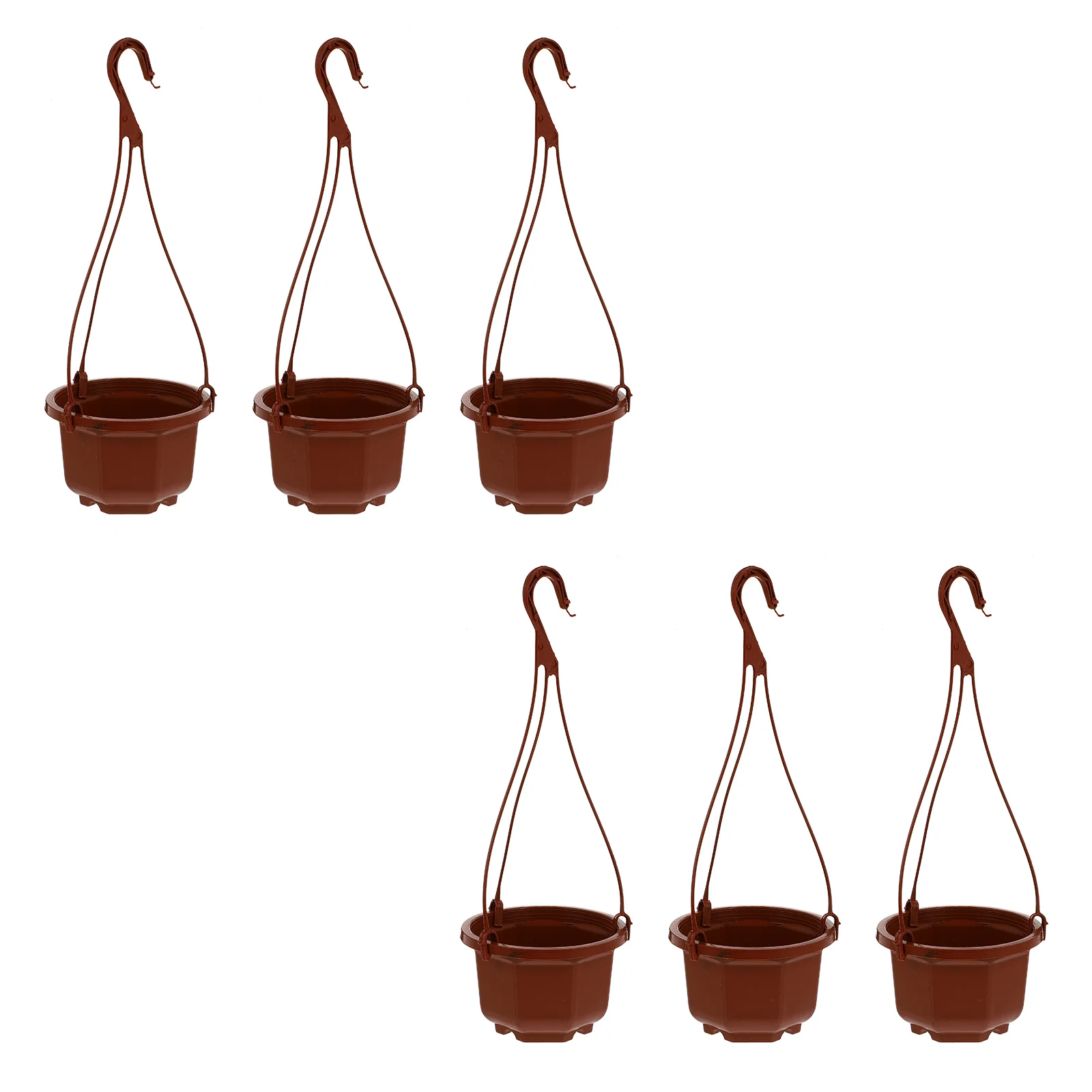 6 Sets Basket Chlorophytum Pot Vases Hanging Pots for Plants Indoor Plastic Modern Planters Flower