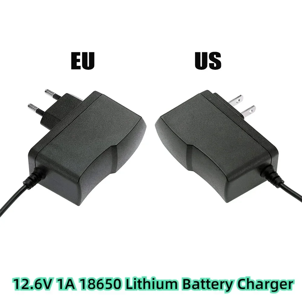 

100-240V AC 12.6V 1A 18650 Lithium Battery Charger, 12V 1A Portable Screwdriver Wall Charger with DC 5.5 * 2.1 MM Plug