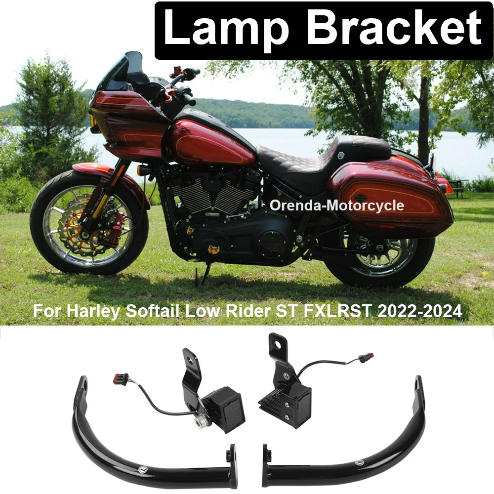 Для Softail Low Rider EI Diablo ST FXLRST 117 2022 2023 2024, комплект крепления кронштейна для переднего обтекателя, аксессуары для мотоциклов Для Softail Low Rider EI Diablo ST FXLRST 117 2022 2023 2024, комплект крепления кронштейна для переднего обтекателя, аксессуары для мотоциклов