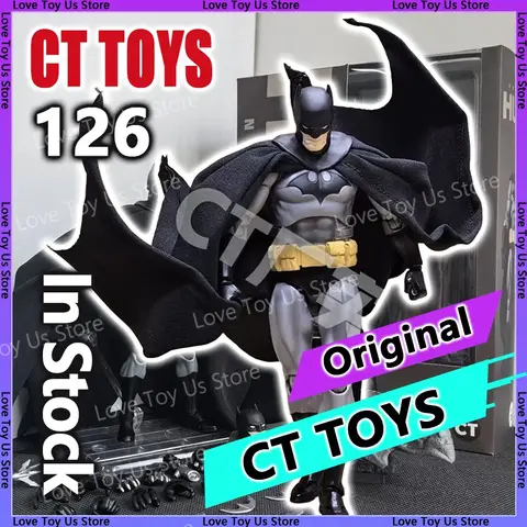 In Stock Ct Toys Batman Hush Black Version Mafex 126 Bat Man Dc Anime Action Figure Figurine Statue Model Custom Gifts Kids Toys
