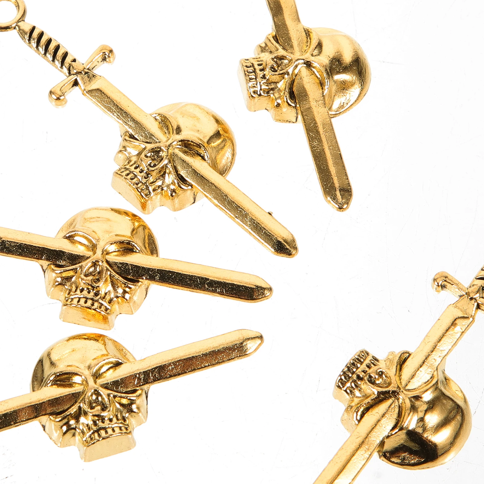 

10 Pcs Skull Pendant Diy Necklace Charm Small Halloween Charms Bags Metal for Jewellery Making