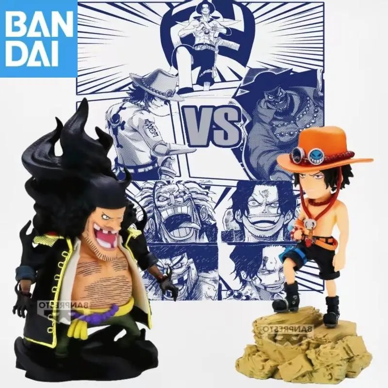 

In stock Bandai Banpresto WCF ONE PIECE WCF Portgas D Ace VS Marshall D Teach PVC Anime Figures Action Figure Model Toys Gift
