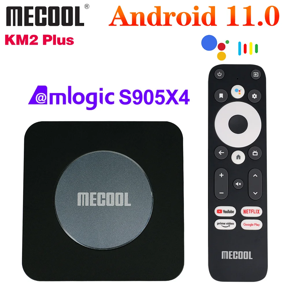 Mecool KM2 Plus 4K ATV Box with Amlogic S905X4 Android 11 TV Box Google Netflix Certified 2GB 16GB Support 4K USB3.0 SPDIF BT5.0