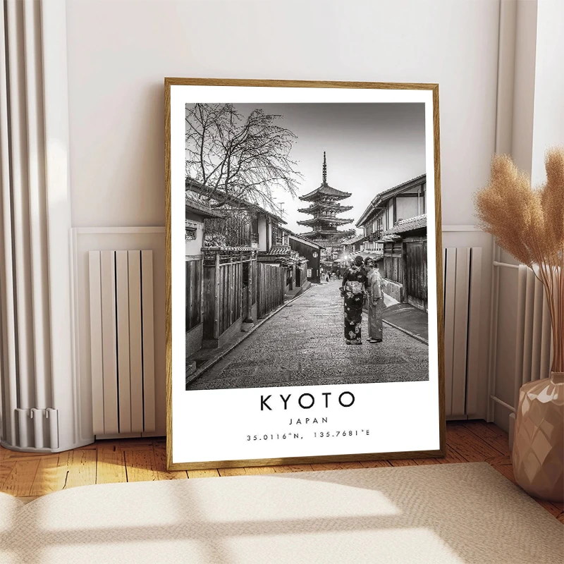 Black White Travel City Poster Dubai Seoul Hong Kong Turkey Tokyo Print Canvas Painting Wall Art Picture Living Room Home Decor