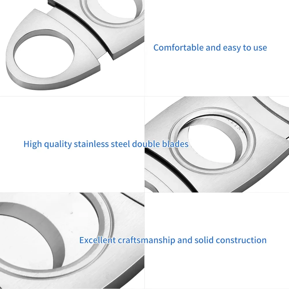 Multifunctional Stainless Steel Cigar Cutter Metal Classic Cutter Guillotine Cigar Scissors Gift Puncher Cutting Cigar Accessori