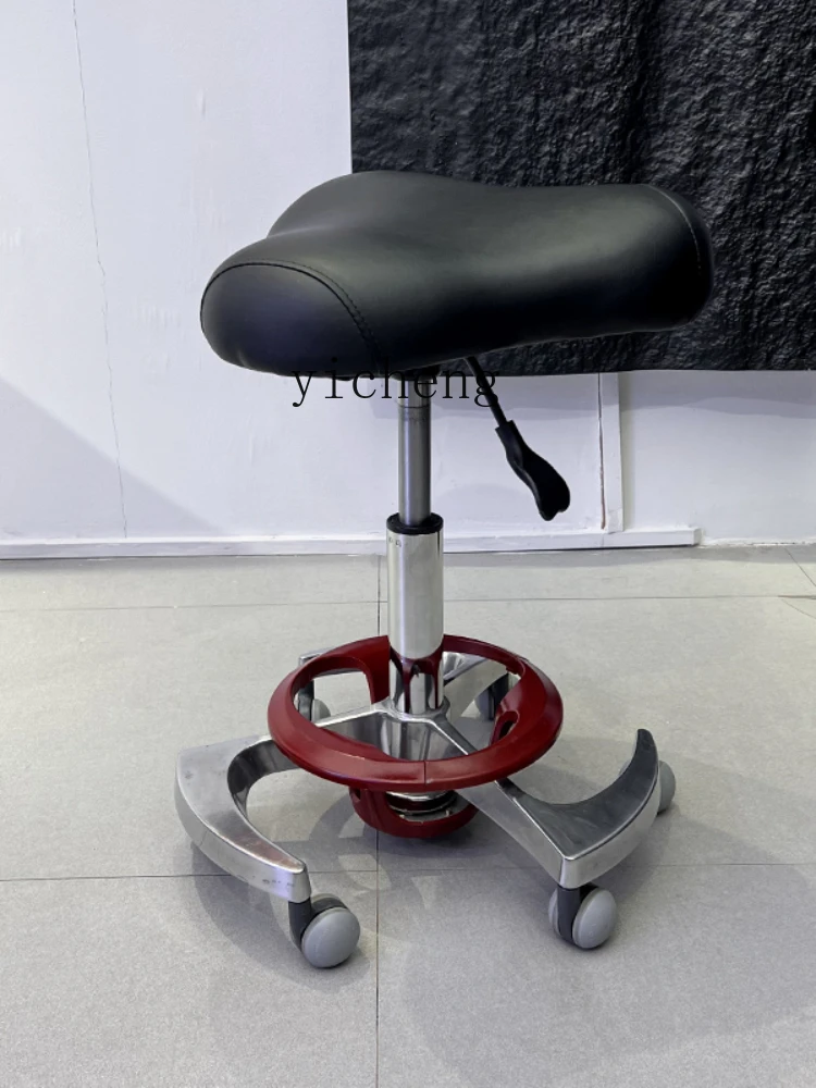 YY Stainless Steel Beauty Stool Barber Shop Chair Spinning Lift Hair Cutting round Stool