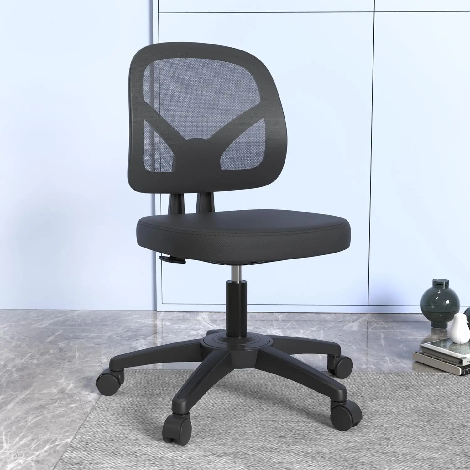 

Arml Swivel Mesh Computer Office Desk Chair No Arms Height Adjustable With Lumber Support For Child And Adult