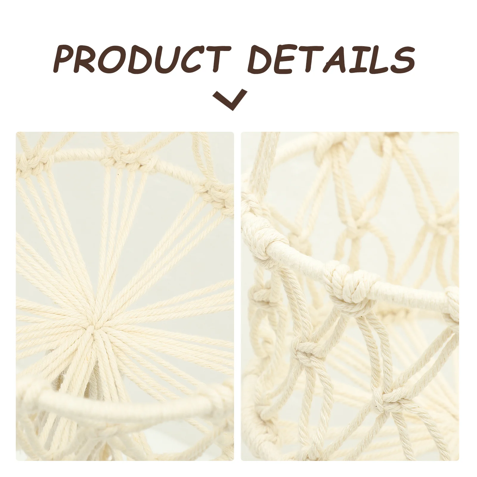 

Macrame Hanging Fruit Basket Cotton Rope Vegetable Organizer Bohemia Style Wall Decor Multi-Function Kitchen Supply Convenient