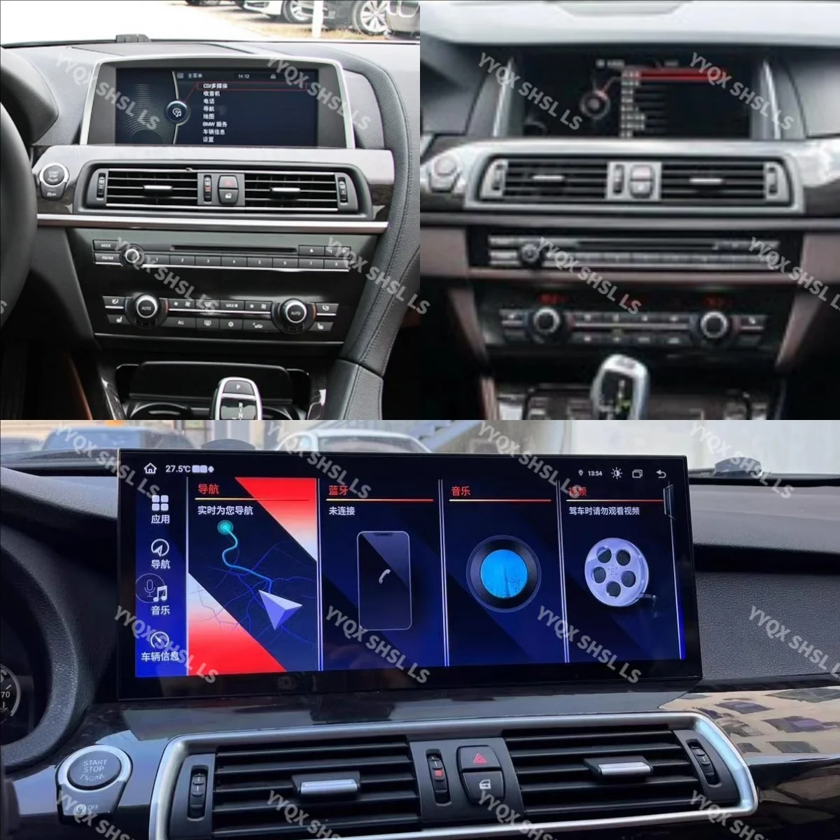 

yyqx ls For BMW 5 6 Series GT F10 F18 2011-2017 Car Blade Screen Android Radio Multimedia Video Player Auto Wireless CarPlay GPS