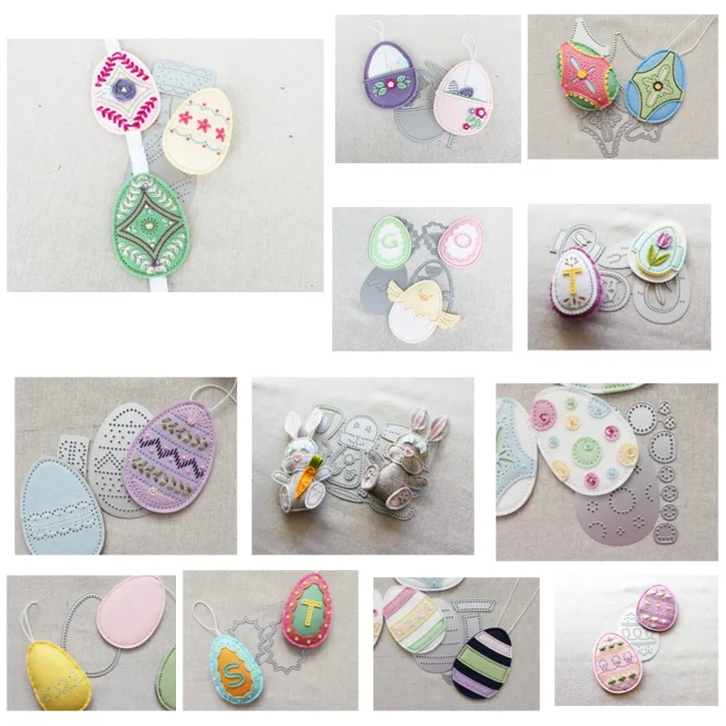 

Курица Кролик Пасхальная корзина для яиц Металлические штампы Силиконовые штампы Трафарет для скрапбукинга Фотоальбом Карточка DIY Бумажное тиснение