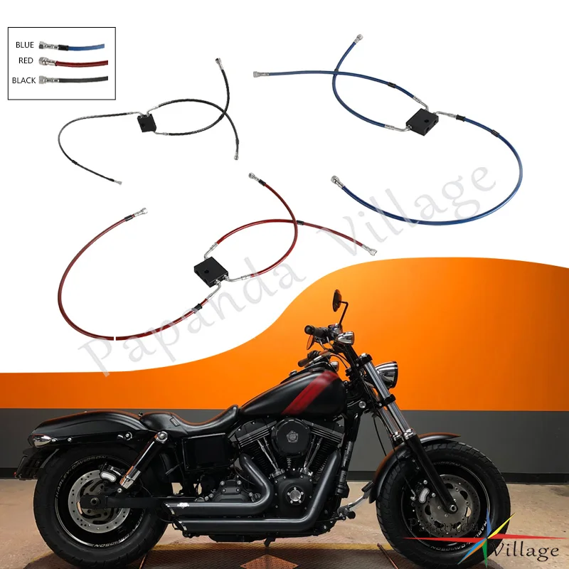 

Weaving Steel Wires Throttle Cable Kit 60CM 70CM 75CM Brake Line For Harley Dyna Low Rider 14-17 Harley Dyna Fat Bob 2012-2017