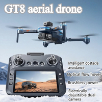 Aerial Photography Brushless Drone GT8 Obstacle Avoidance 4.3-inch Screen Dual Lenses WiFi for Professional Aerial Photography