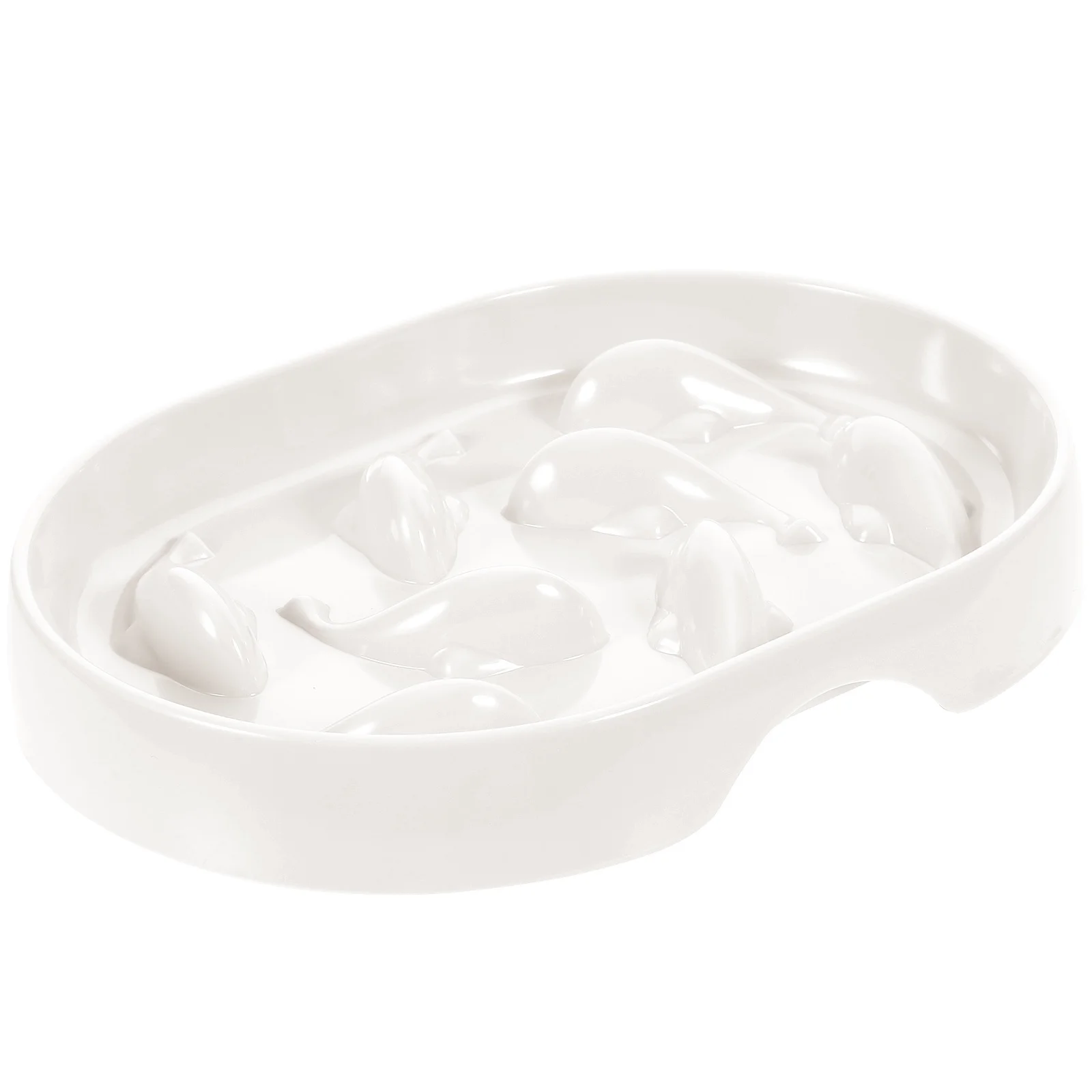 

Slow Feeder Cat Bowl for Healthy Eating Habits Smooth Safe Design Ideal Indoor Pet Supply Slow Eating Food Bowl for Cats