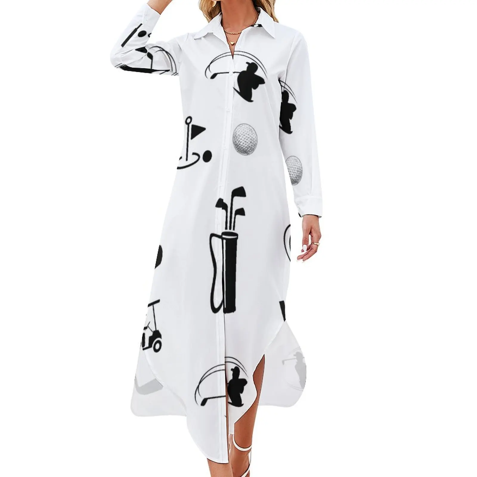 

Golf Long Sleeved Shirt Dress festival outfit women party dresses woman