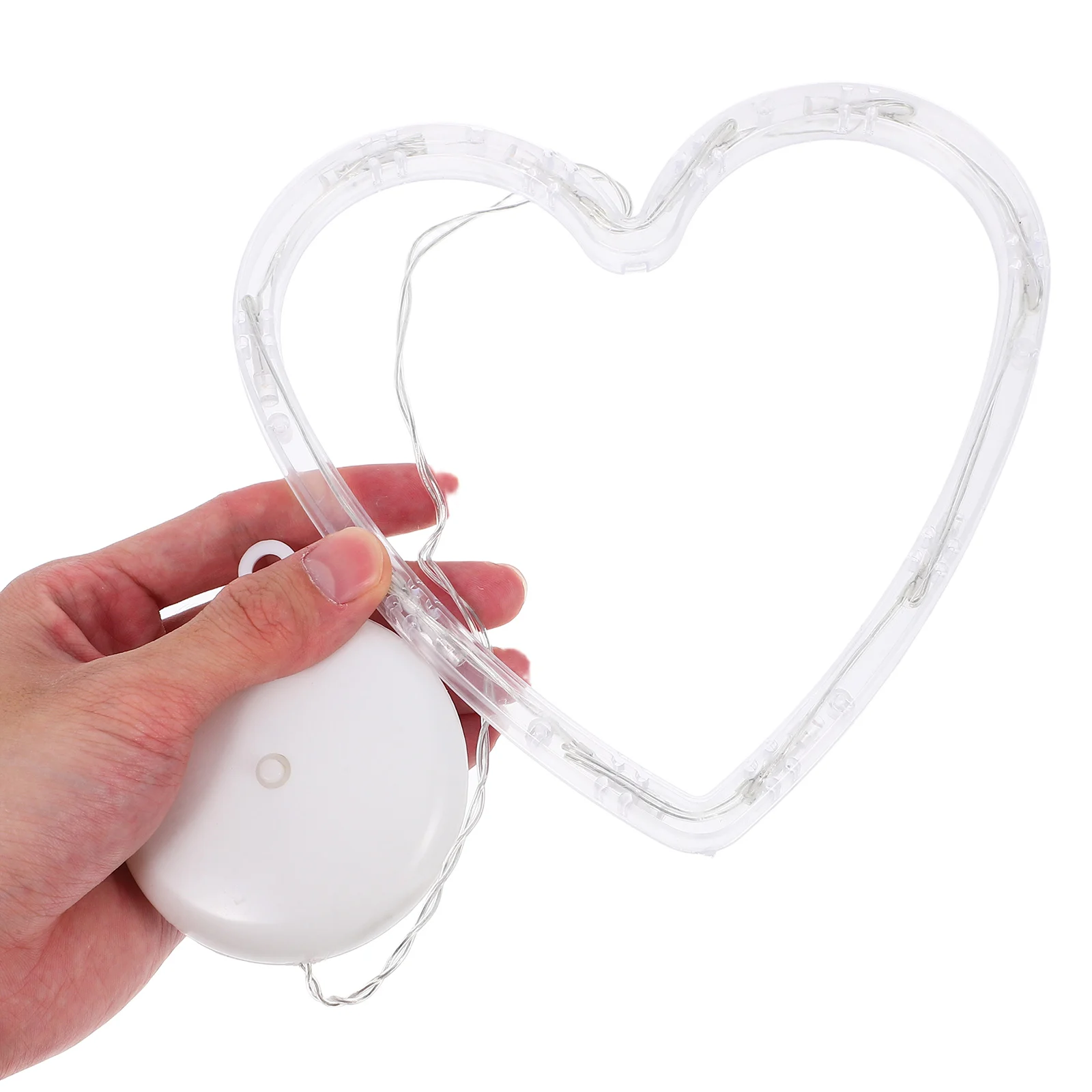 

LED Christmas Lamp Heart Shape Suction Cup Warm Beads Energy Saving Long Life Holiday Lights Window Xmas Decorative Lighting