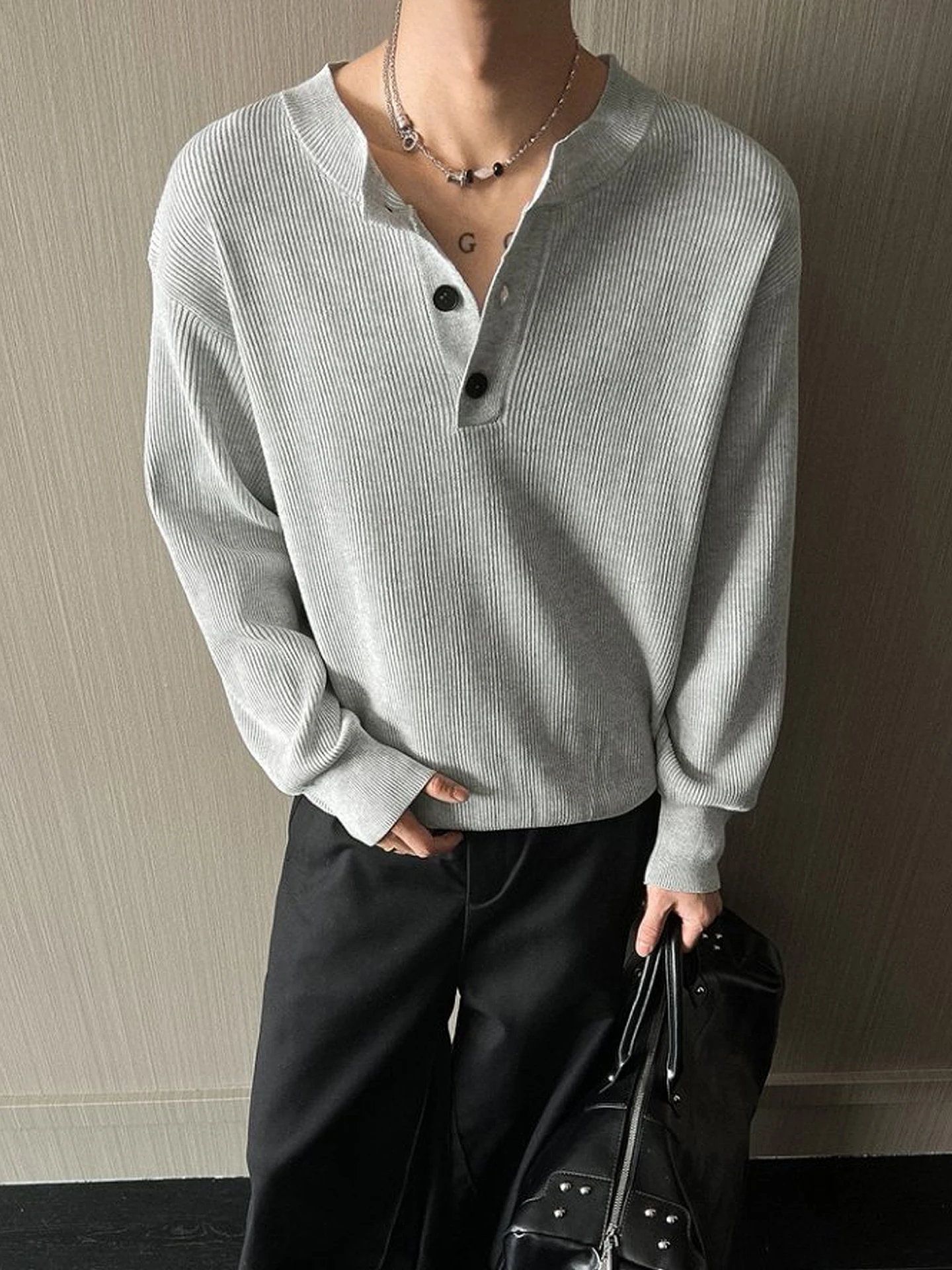 

Мужской трикотажный свитер с воротником-стойкой, осенний, в полоску, для комфортной носки, мягкий и удобный...