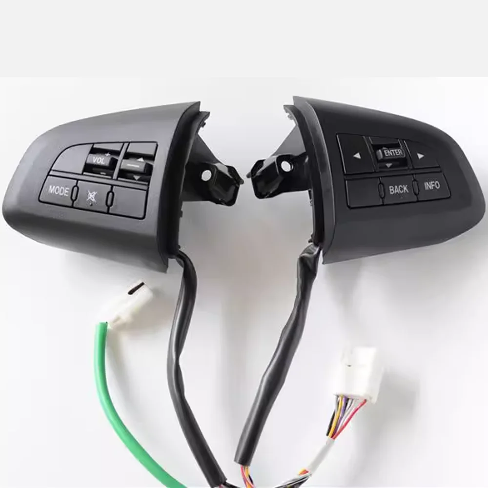 For Mazda 3 5 CX-5 CX-7 2Pcs Car Cruise Control Switch Button Volume Mode Multi-Function Steering Wheel Switch Control Buttons