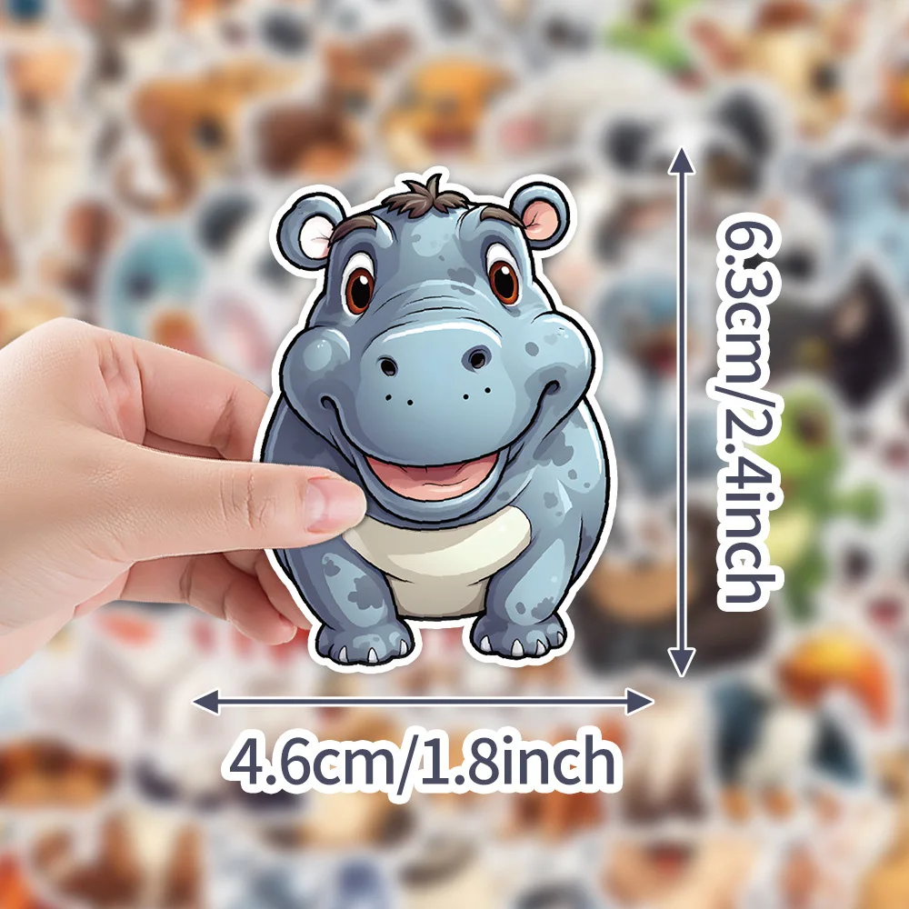 10/30/50/100pcs Cute Cartoon Animals Graffiti Stickers estetica fai da te telefono Laptop Notebook valigia adesivo impermeabile giocattolo per bambini