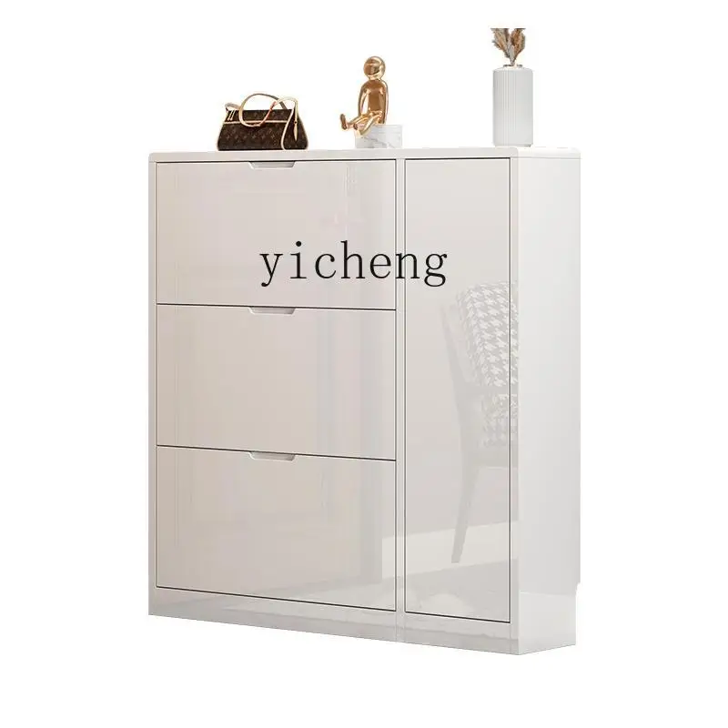 XL shoe cabinet ultra-thin tipping bucket household door large-capacity paint rack saving storage