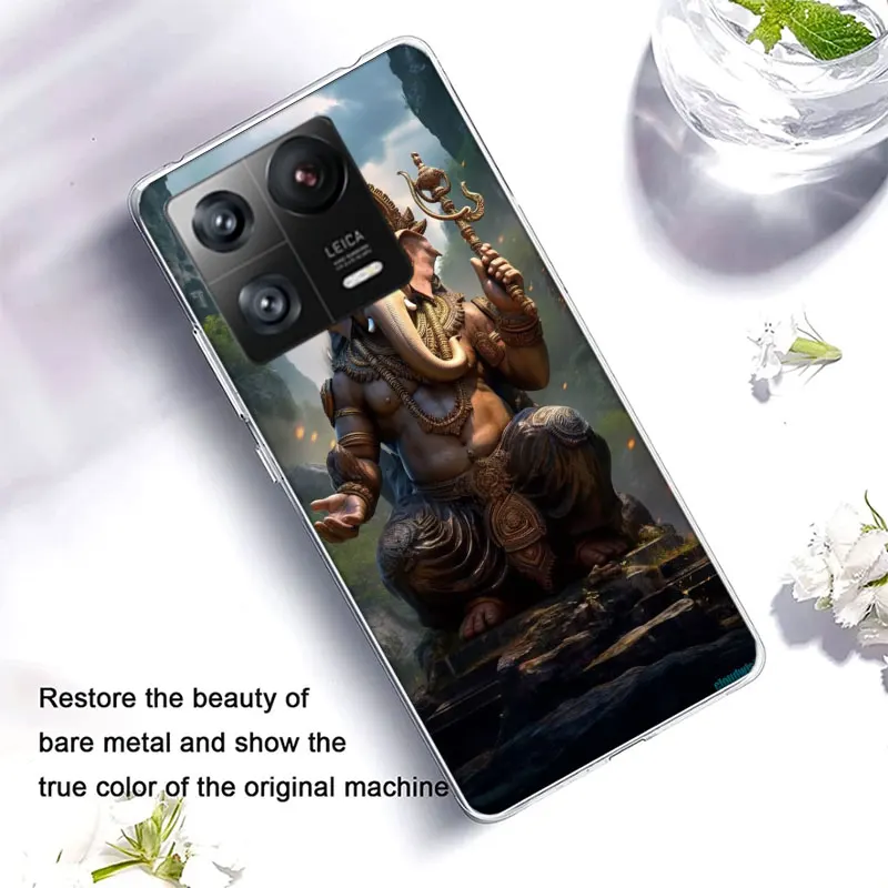 Ganesh lord Clear Luxury For Xiaomi Mi 13 12 12T Pro 11 Ultra 11T 11i 10 10T 9 9T 8 Lite 6X 5X A3 CC9E A2 A1 Phone Cover Case TP