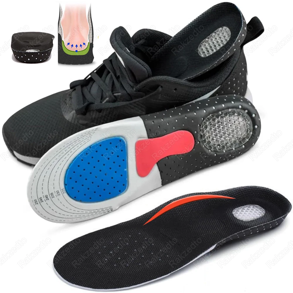 

Sports Insoles for Basketballl Running Shoes Men Women Arch Support Orthotic Flat Feet Insoles Gel Heel Shock Absorbing Shoe Pad
