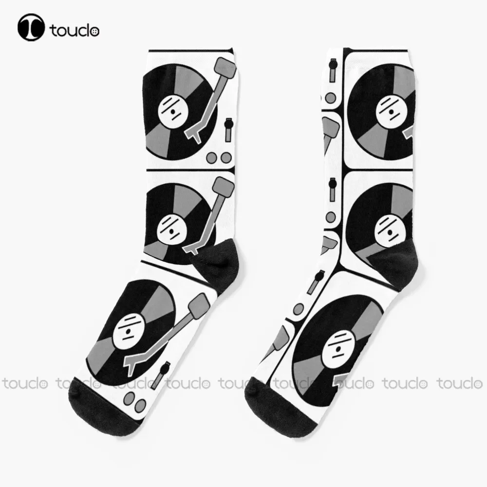 Turntable Turn Table Vinyl Vynil Old School Dj Socks Men'S Socks Christmas Gift Unisex Adult Teen Youth Socks Custom Women Men