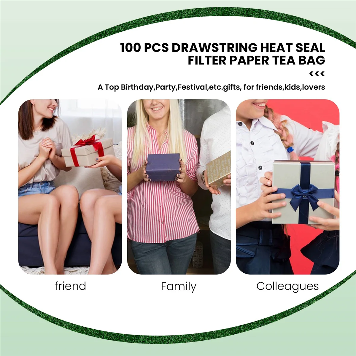 A47U 100 Pcs Disposable Empty Tea Bag String Heat Seal Filter Paper