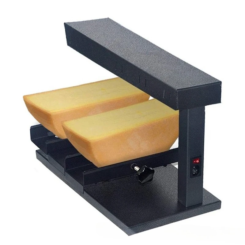 Máquina eléctrica comercial de doble rueda para derretir queso, para restaurantes occidentales y cafeterías, máquina de calentamiento de queso seco.