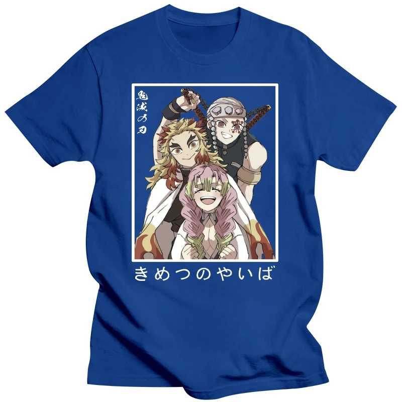 Anime Demon Slayer Men Women T Shirt Clothes Kawaii Rengoku Kyoujurou/Uzui Tengen/Kanroji Mitsuri Manga Oversized Short Sleeve