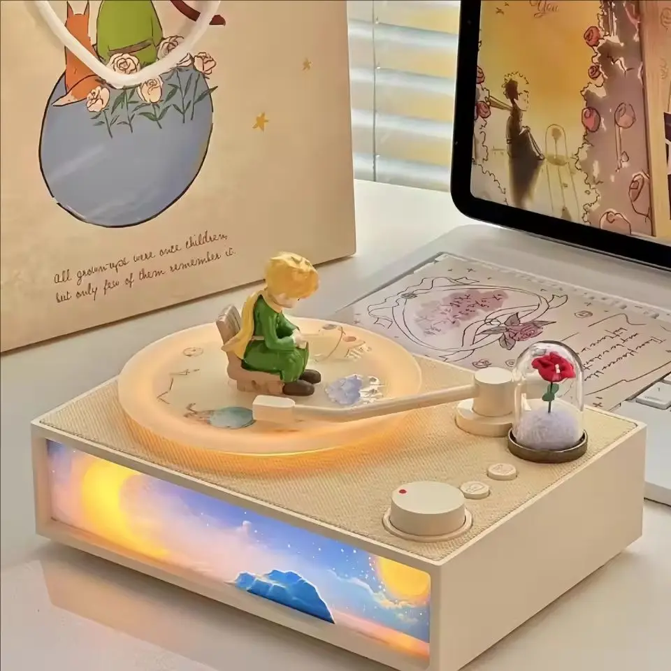 Little Prince Bluetooth Speaker Audio Aromatherapy 2-in-1 Atmosphere Room Decoration Gramophone Game Accessories Birthday Gift